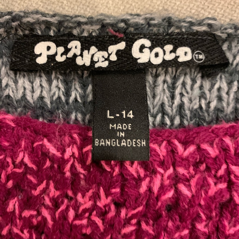 Girls size 14 multi colored sweater